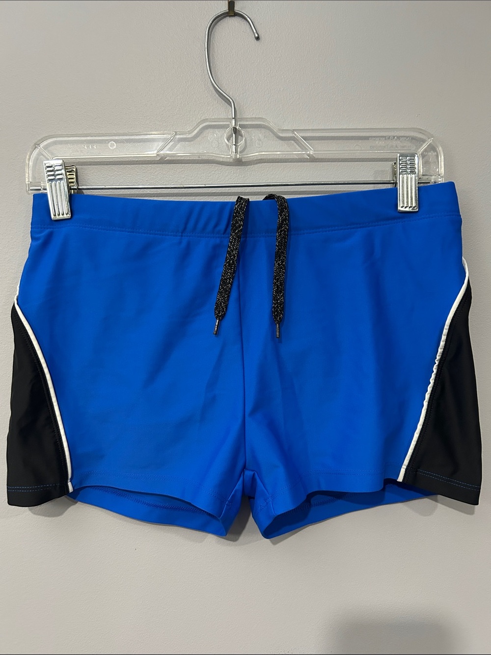 George Royal Blue Athletic Swim Shorts with Black Panels